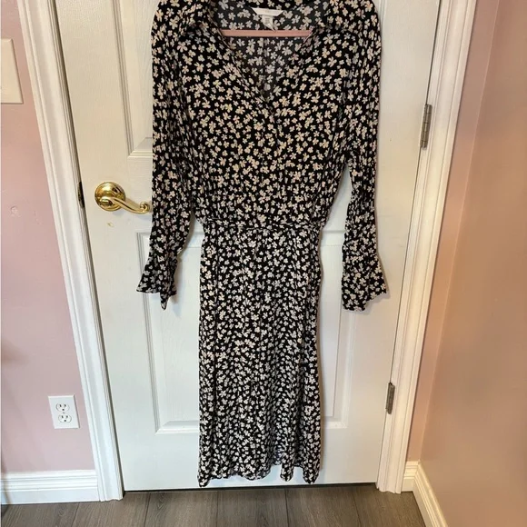 chinese dress ladies H&M Zebra Long-sleeve Mini Shirt Dress